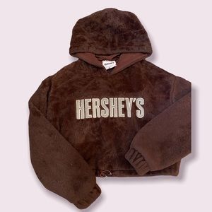 Forever 21 x Hershey Collaboration Crop Fuzzy Sweater Size Small